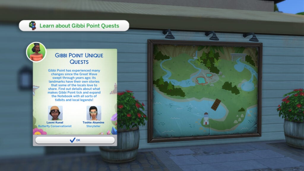 The Sims 4 Adventure Awaits: Gibbi Point Adventure Quests Guide 4 learn map