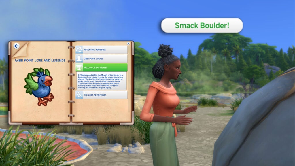 The Sims 4 Adventure Awaits: Gibbi Point Adventure Quests Guide 52 melody 4