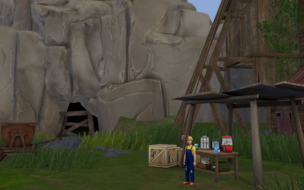 The Sims 4 Cool Kid on the Block Aspiration Guide 5 Buddy Scoop at the abandoned mine