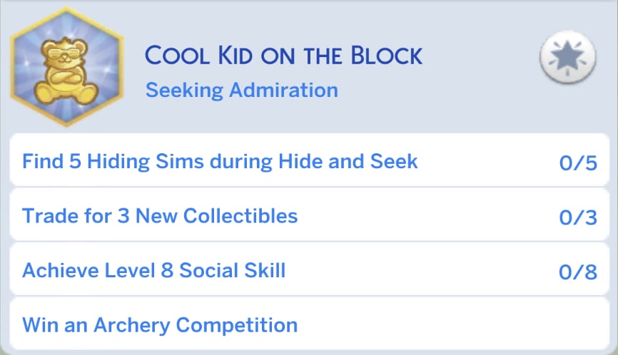 The Sims 4 Cool Kid on the Block Aspiration Guide 9 seekingadmiration