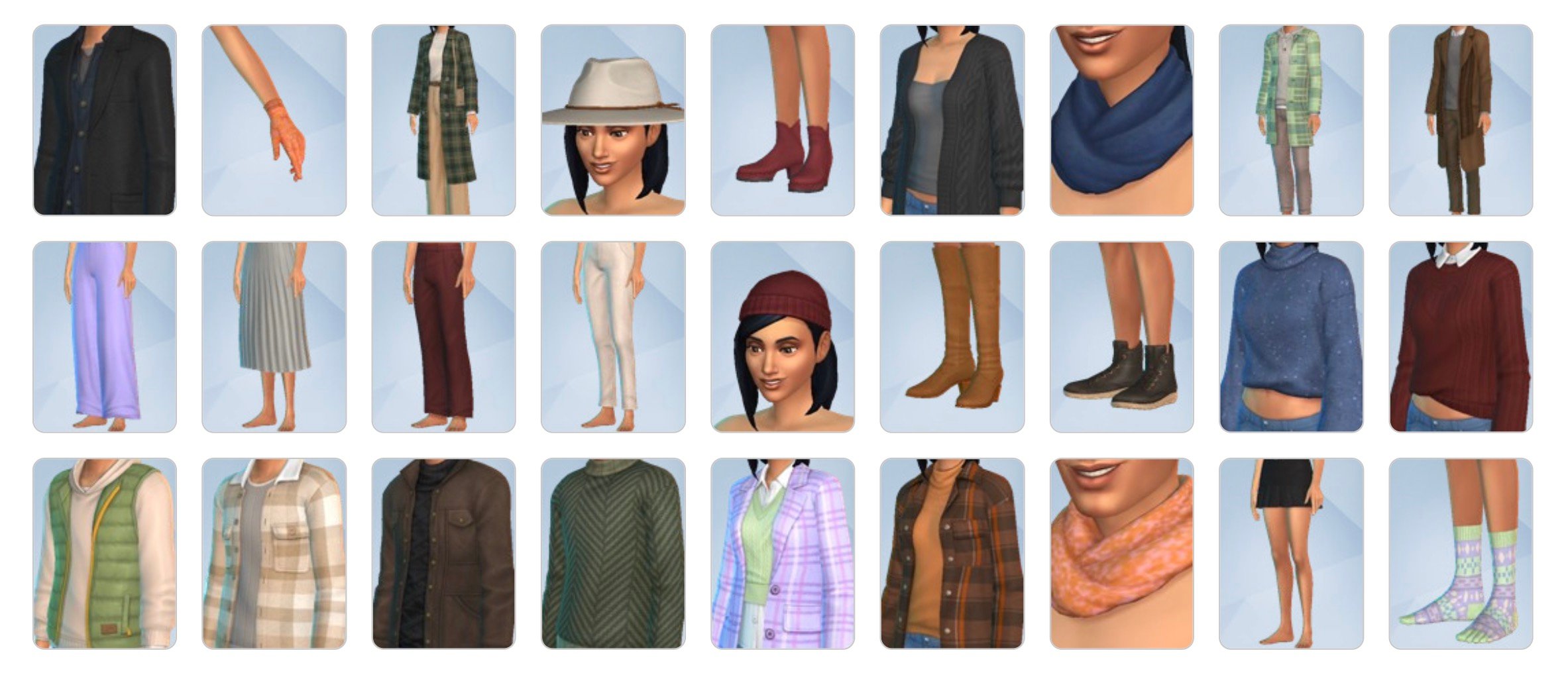 The Sims 4 Autumn Apparel Kit Out Now! 3 sims 4 autumn apparel kit release contents