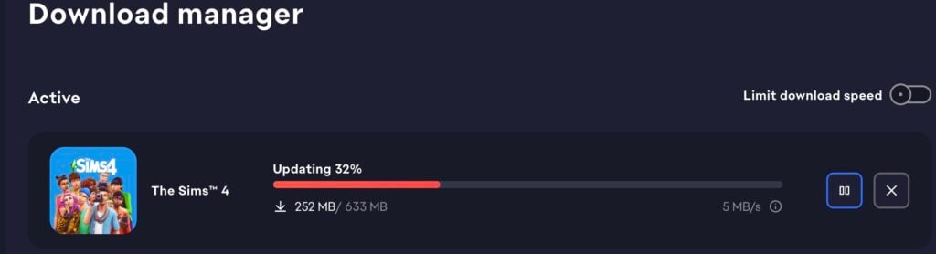 sims 4 update filesize