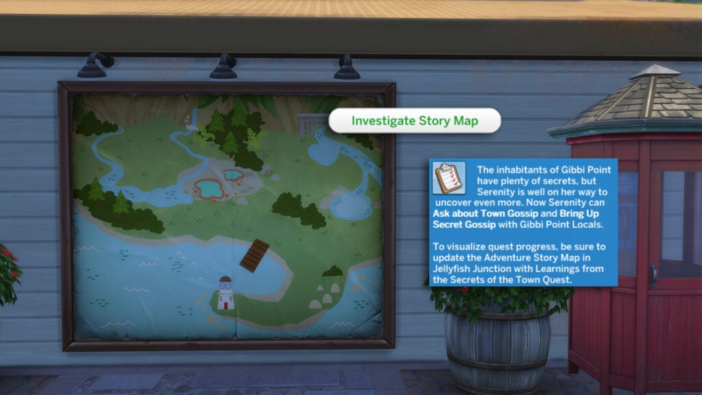 The Sims 4 Adventure Awaits: Gibbi Point Adventure Quests Guide 15 town map1