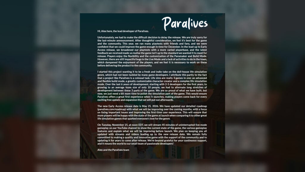 Paralives delay Statement