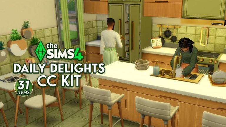 The Sims 4 Daily Delights CC Kit: 31 New Kitchen Objects by Simspancake!