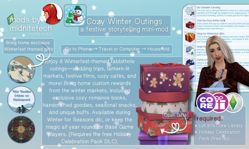 SHOWCASE: 8 Spectacular The Sims 4 Holiday Mods to Embrace Winterfest! 3 Cozy Winter Outings