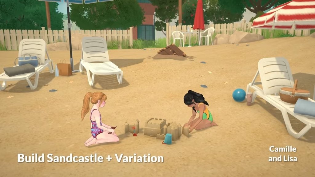 paralives animation building sandcastles