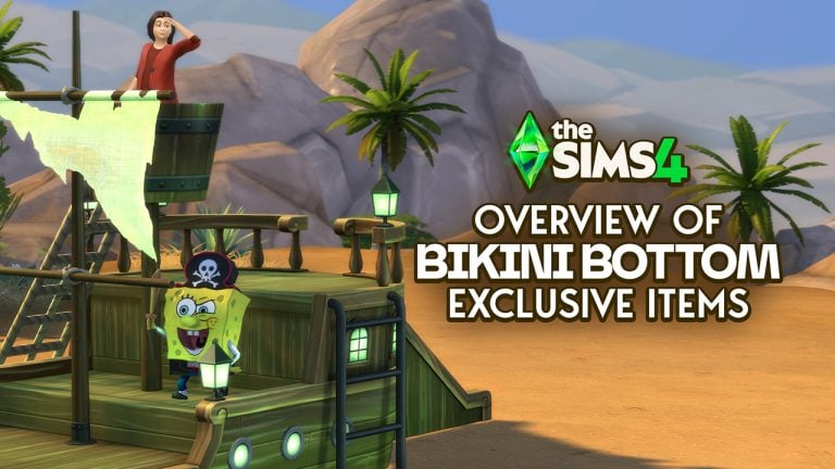 Overview of Exclusive The Sims 4 Bikini Bottom Bundle Items