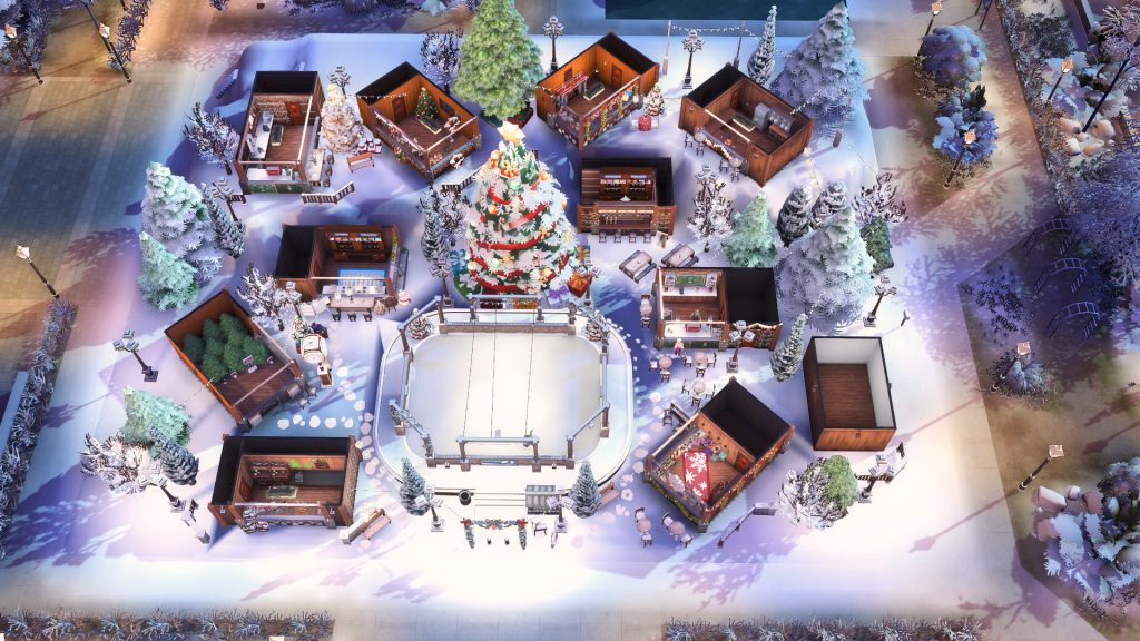 The Sims 4 Holiday Lots Gallery Spotlight: Winter Markets, Streets and Farms 29 Sims 4 Holiday Lots - SarahAmina