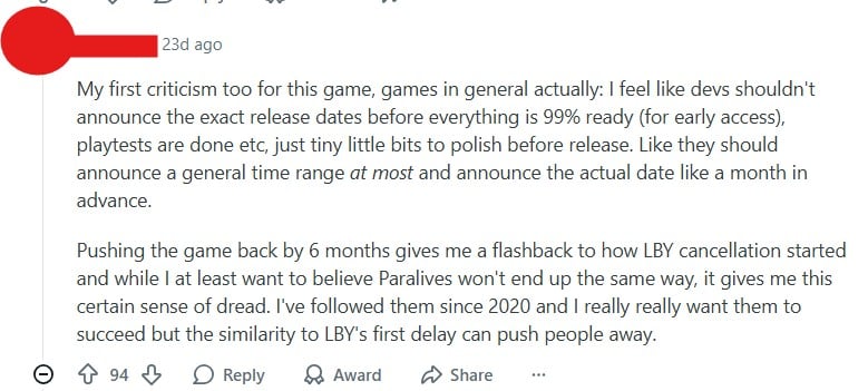 first criticism of game