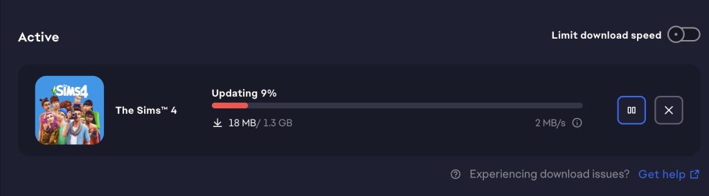 The Sims 4 Update Filesize