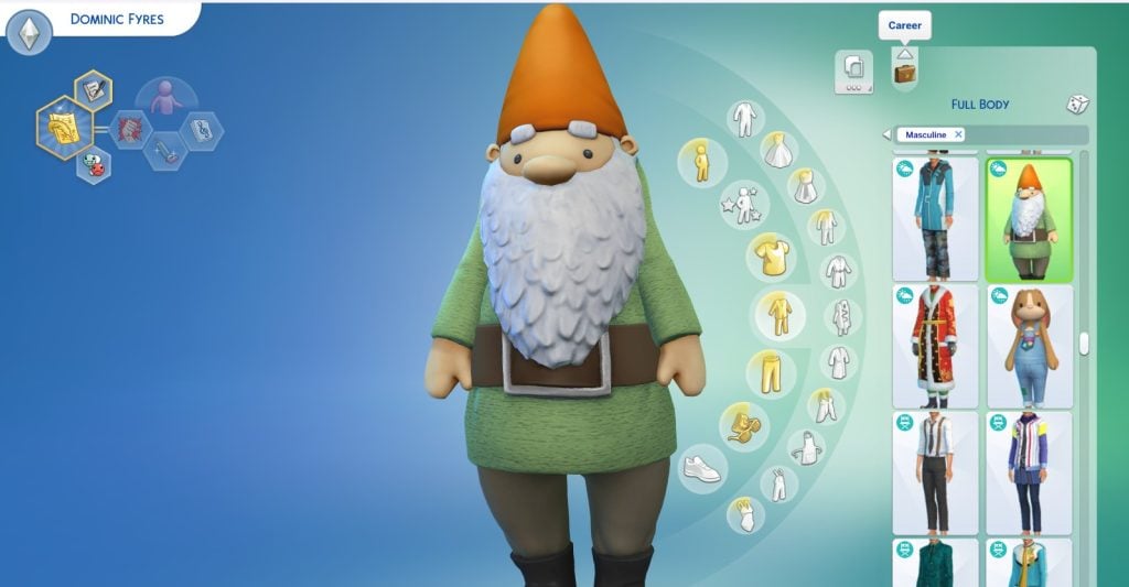 changing career outfit Dominic