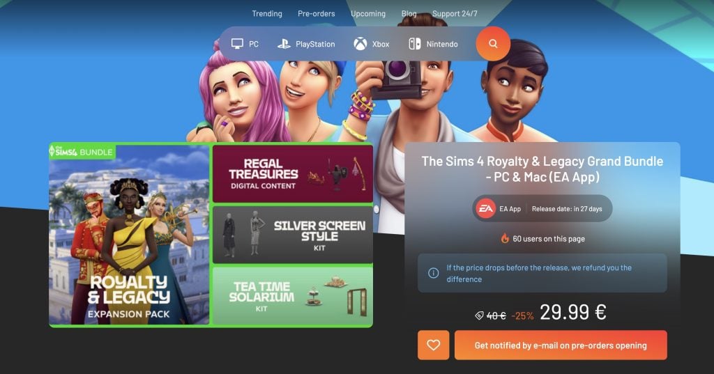 sims 4 instant gaming royalty and legacy