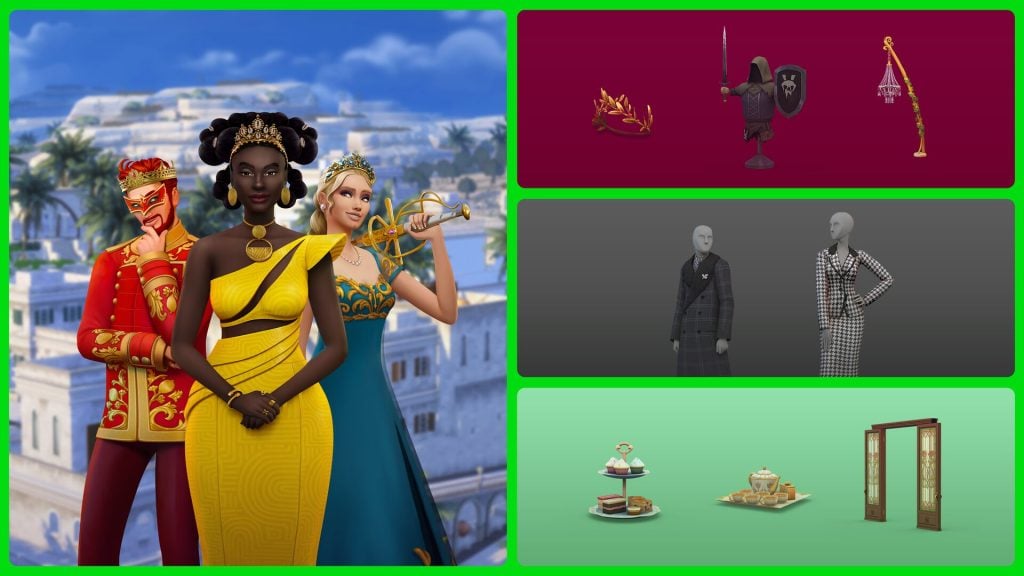 the sims 4 royalty legacy kits