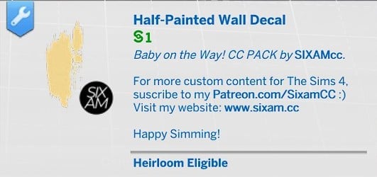 Half Painted Wall Decal Detail