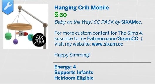 Hanging Crib Mobile Detail