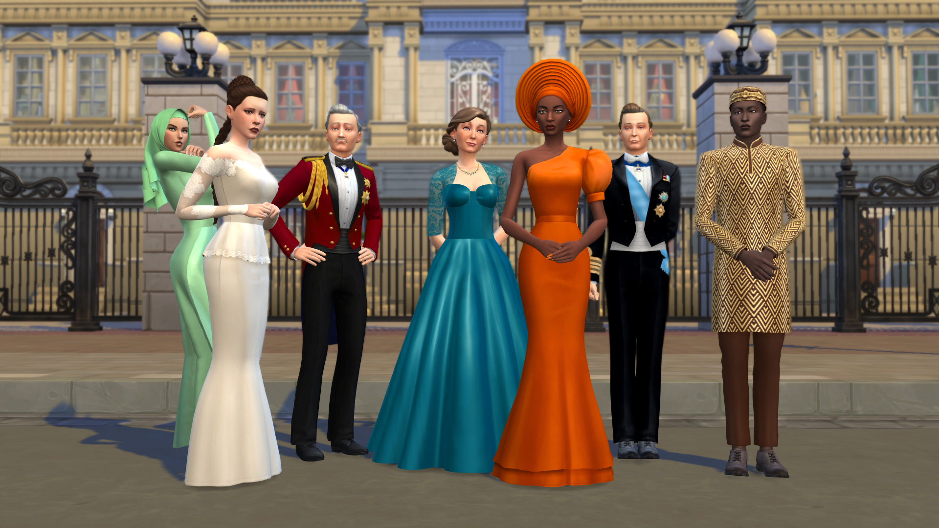 sims 4 cc maxis match formal dress Queendancer Women Plus Size Burgundy High Neck Sheath Long Formal Dress  with Shawl Satin Prom Dress – queendanceruk main image 1