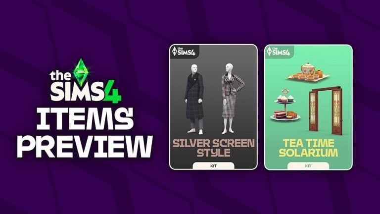 The Sims 4 Kits Items Preview: Tea Time Solarium and Silver Screen