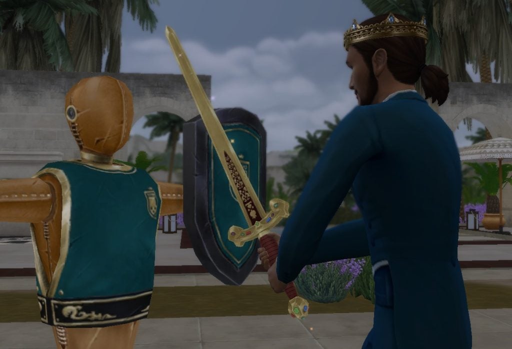 The Sims 4 Royalty & Legacy Swordsmanship Skill-Royal Golden Sword