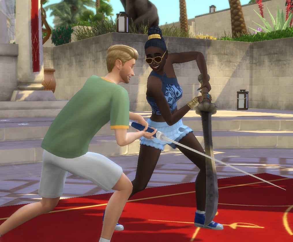 The Sims 4 Royalty & Legacy Swordsmanship Skill- Tournament Duel