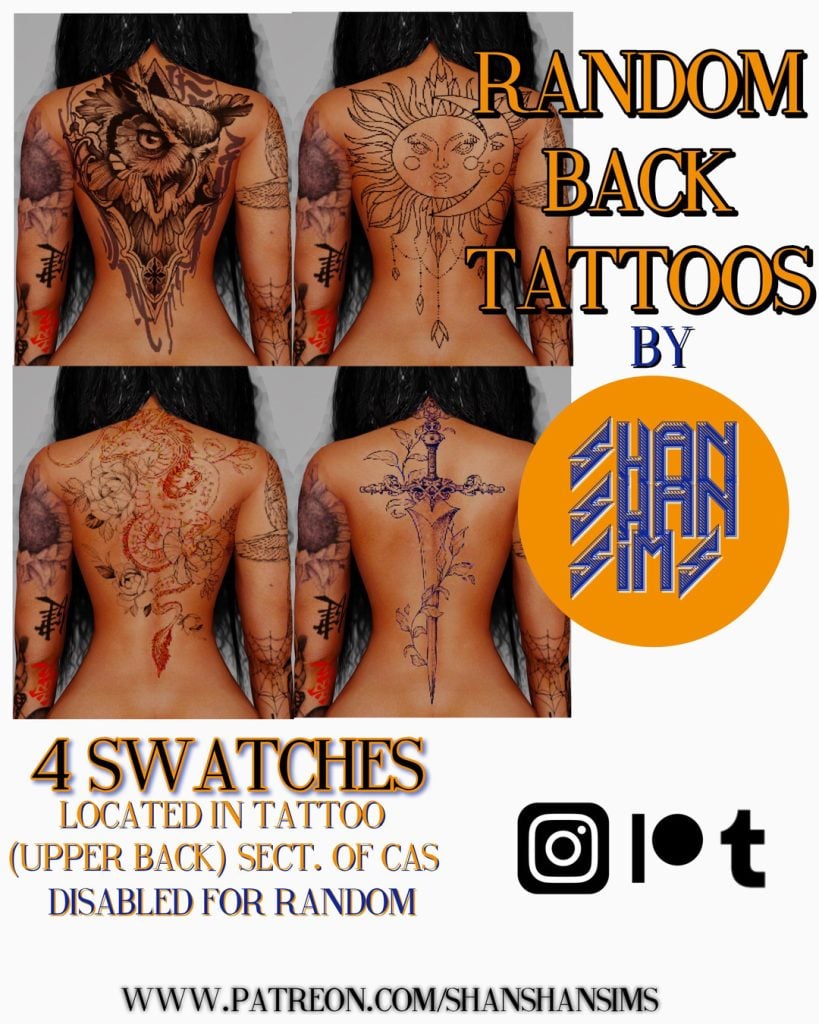 Random Back Tattoos by shanverse
