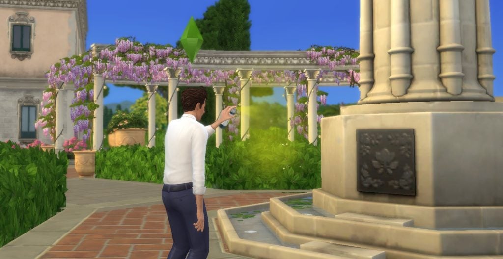 Sims Scandal- The Sims 4: Royalty & Legacy, Vandalize the Statue