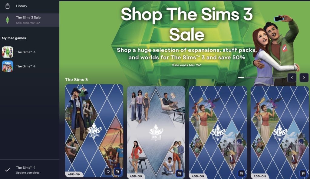You Get to Enjoy This Exclusive Sims 3 Sale on EA App for An Entire Month 1 the sims 3 sale screen feb 26 2026