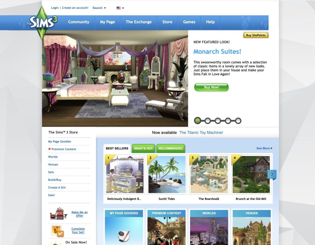 the sims 3 store
