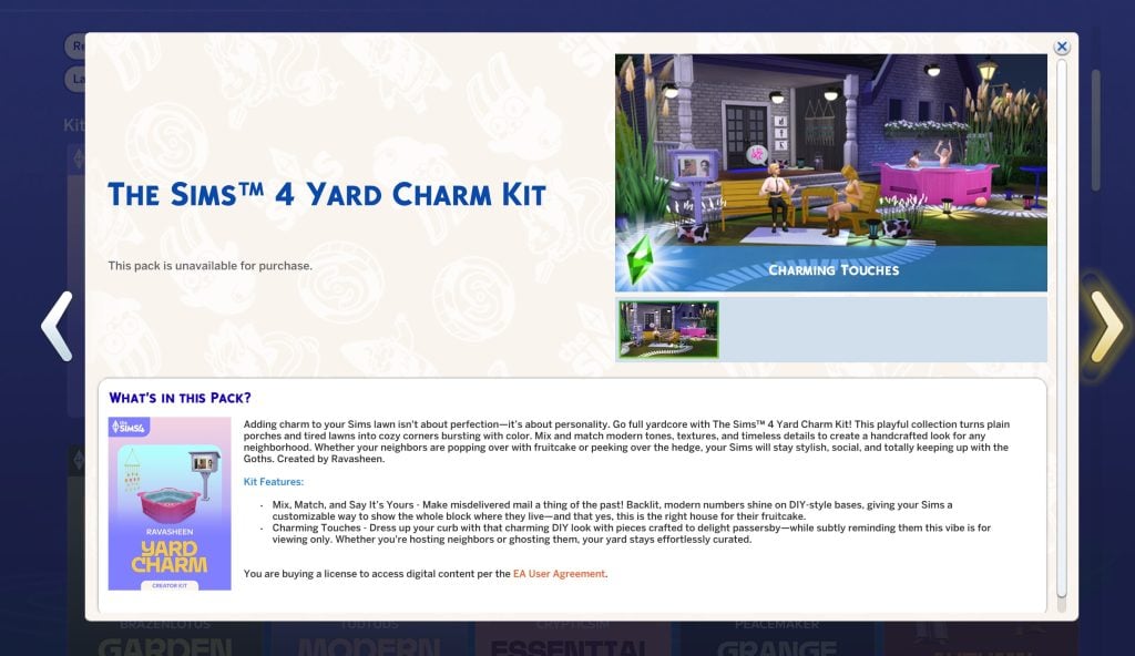 New The Sims 4 Kits Announced: Yard Charm Creator Kit and Wonderland Playroom Maxis Kit 1 the sims 4 yard charm kit