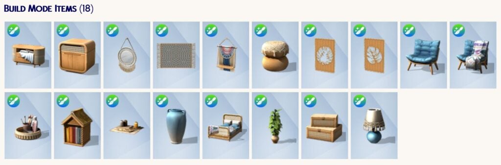 Artsy Boho Bedroom Build Mode 18 Items