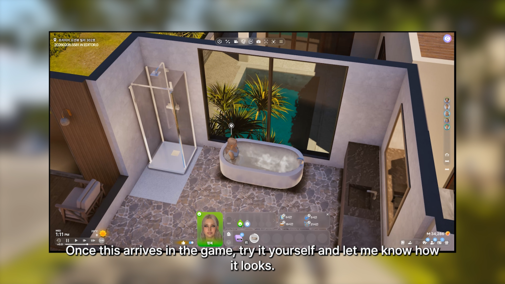 InZOI Team Reveals New Engine Testing on March 5th and Extra Update Features 19 Bathrobe