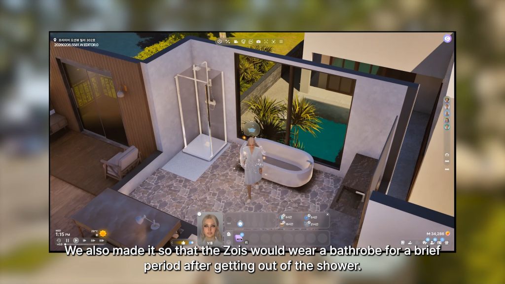 InZOI Team Reveals New Engine Testing on March 5th and Extra Update Features 20 Bathrobe2