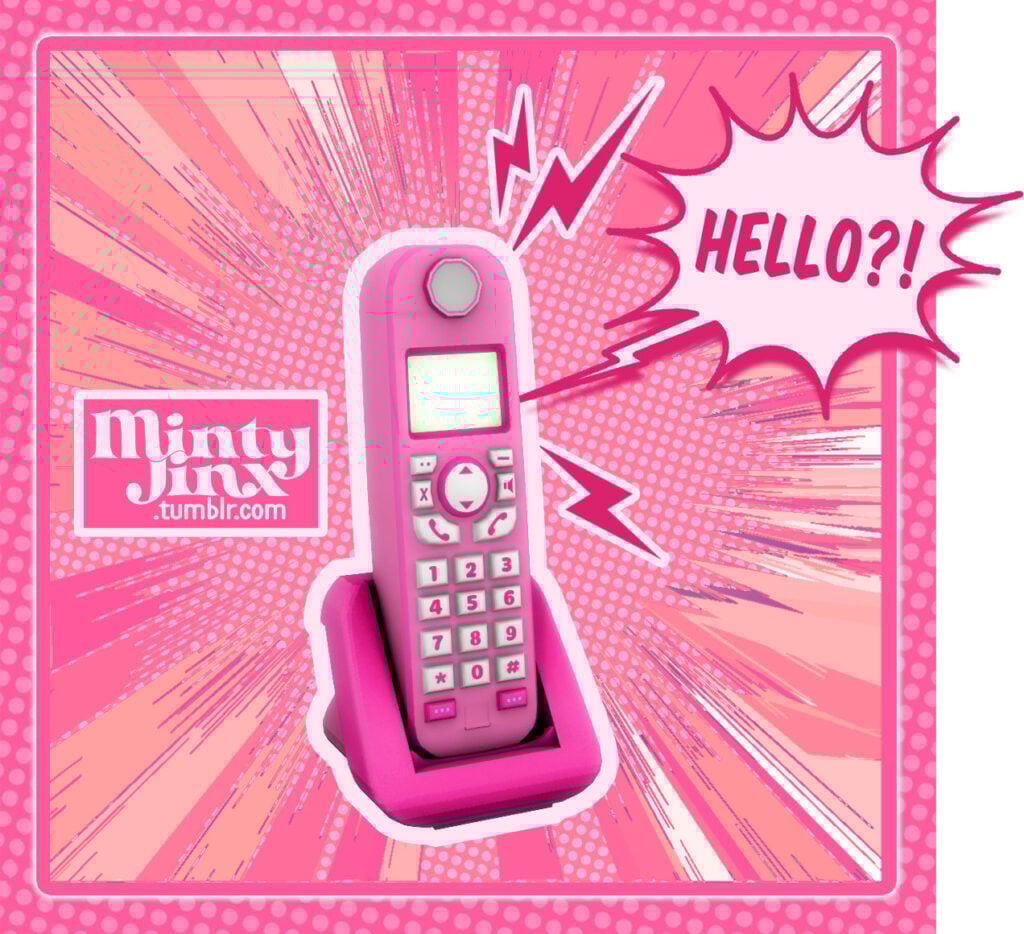 The Sims 4 Nostalgic Build CC: 40 of The Best 90s Sets for Retro Homes 8 CordlessLandline1