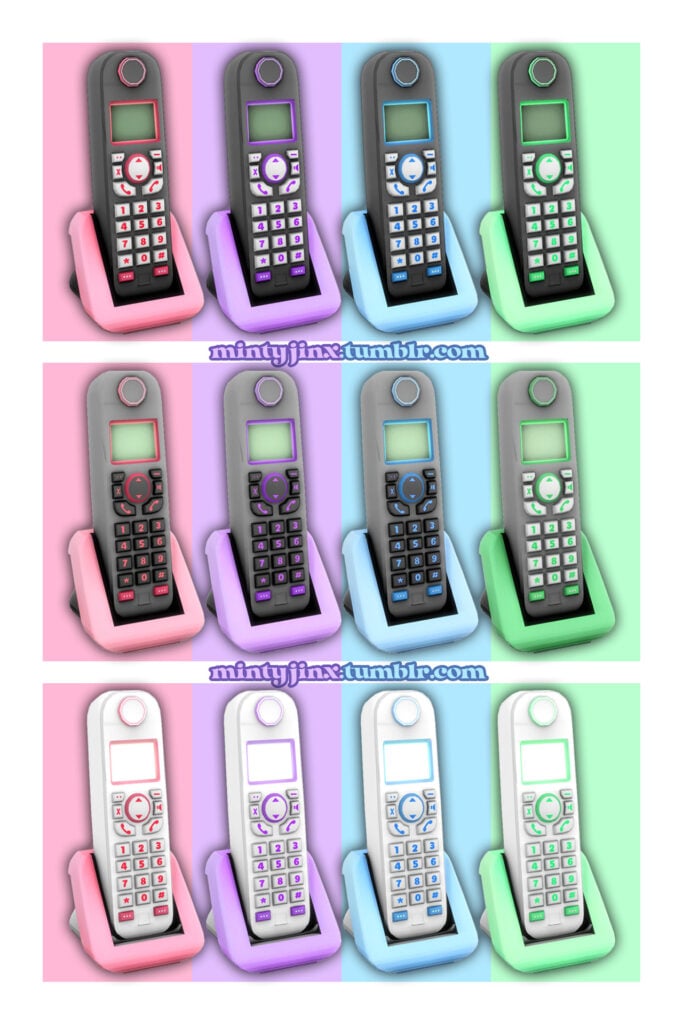 The Sims 4 Nostalgic Build CC: 40 of The Best 90s Sets for Retro Homes 9 CordlessLandline4