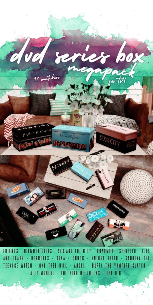 The Sims 4 Nostalgic Build CC: 40 of The Best 90s Sets for Retro Homes 40 DVDSeriesBox1