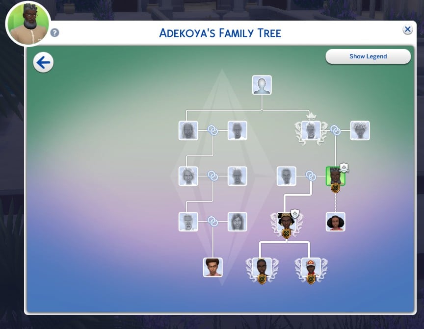 Relationships Between The Sims 4 Premade Dynasties from Royalty & Legacy 5 Sims 4 Premade Dynasties, Royalty & Legacy, Darong Family Tree