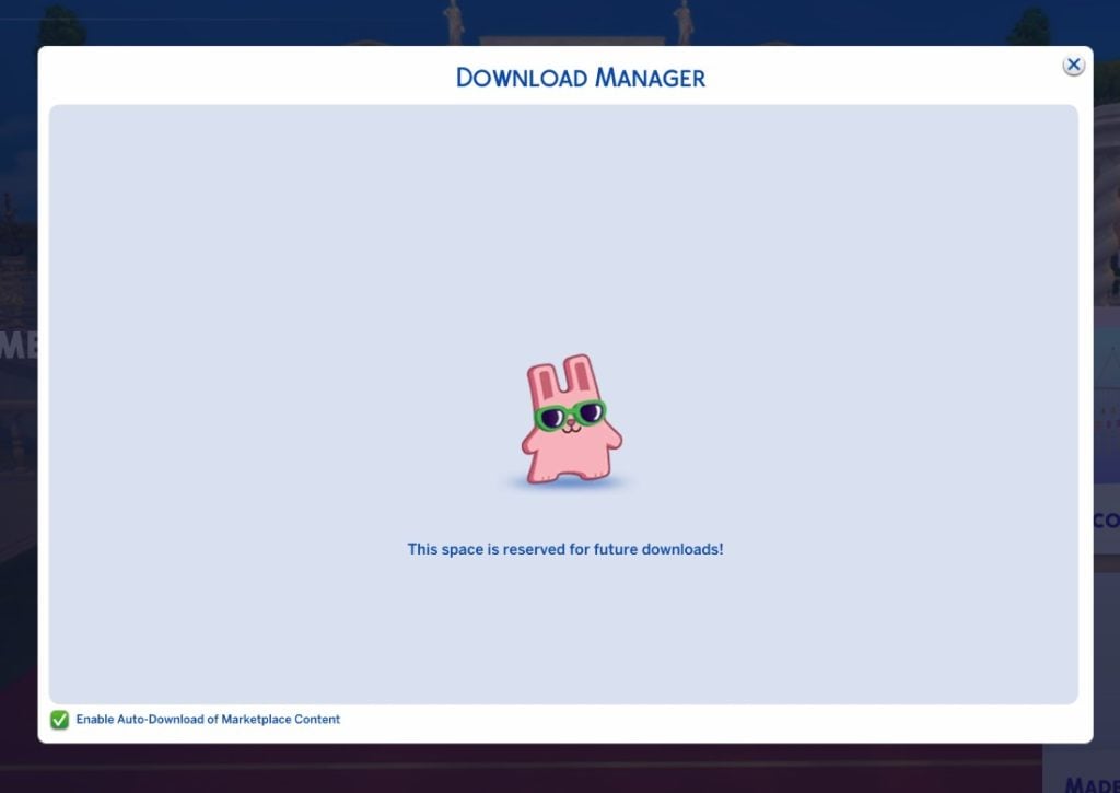 Sims 4 Patch Features March 17 Download Manager Marketplace content screen