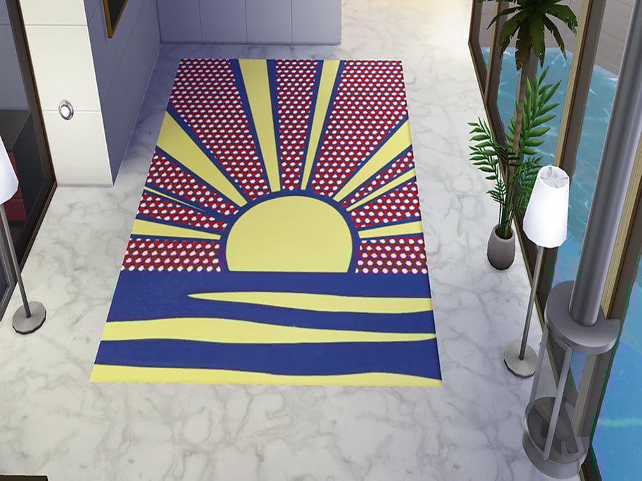 The Sims 4 Nostalgic Build CC: 40 of The Best 90s Sets for Retro Homes 42 PopartRug3