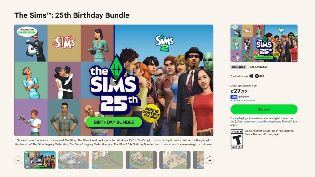 Sims 4 Spring Sale