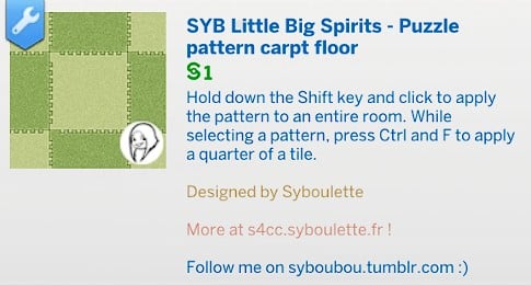 SYB LBS Puzzle Pattern Carpet Floor