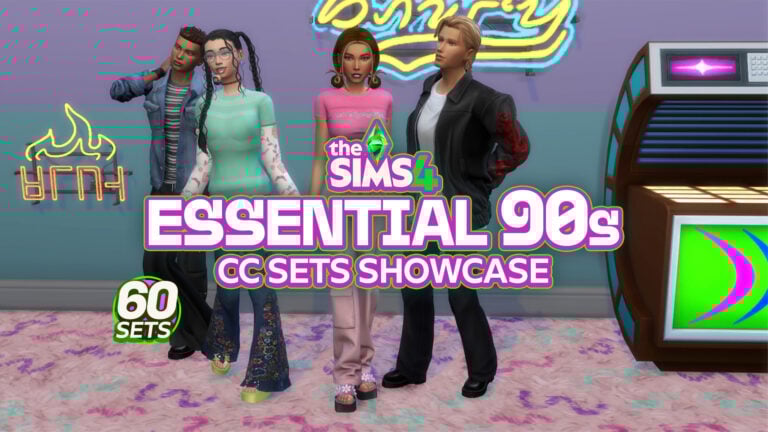 The Sims 4 Nostalgic CAS CC Pieces: 60 Cute & Essential 90s Sets