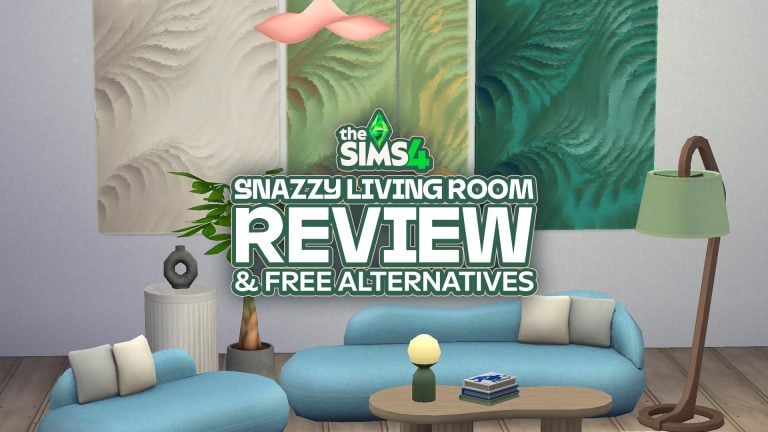 The Sims 4 Maker Set Review: Snazzy Living Room By Syboulette (+ Free Alternatives)