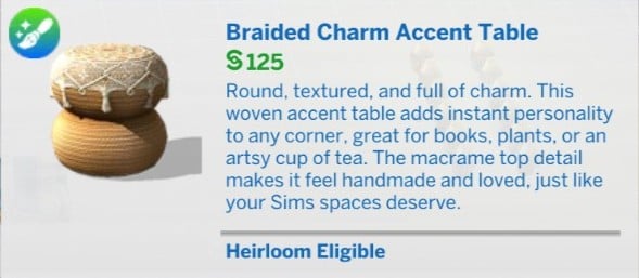 Taurus Braided Charm Accent Table