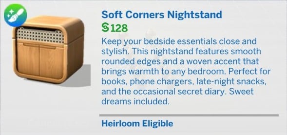 Taurus Soft Corners Nightstand