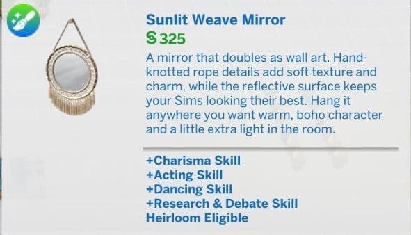 Taurus Sunlit Weave Mirror