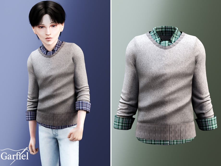 The Sims 4 Spring CAS: 30 CC Sets to Freshen Up Your Sims' Look! 72 childlayeredknit