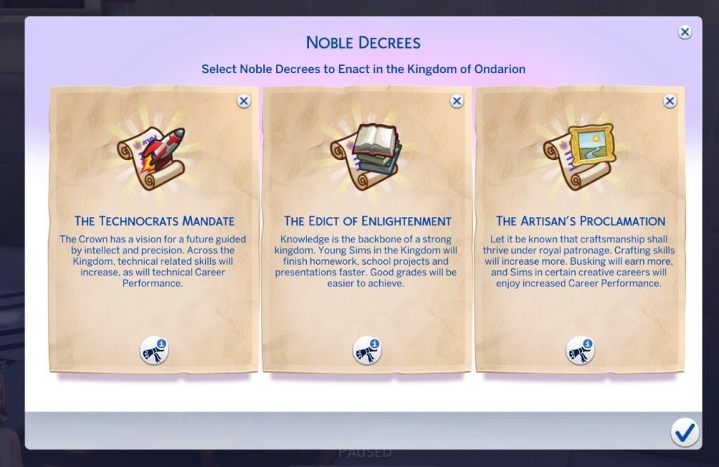 chosen noble decrees