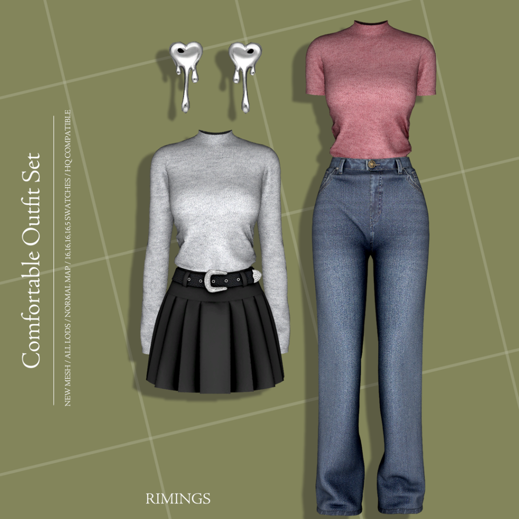The Sims 4 Spring CAS: 30 CC Sets to Freshen Up Your Sims' Look! 30 comfortable1