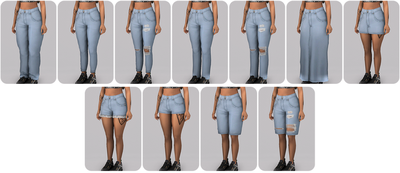 The Sims 4 Spring CAS: 30 CC Sets to Freshen Up Your Sims' Look! 28 denim8