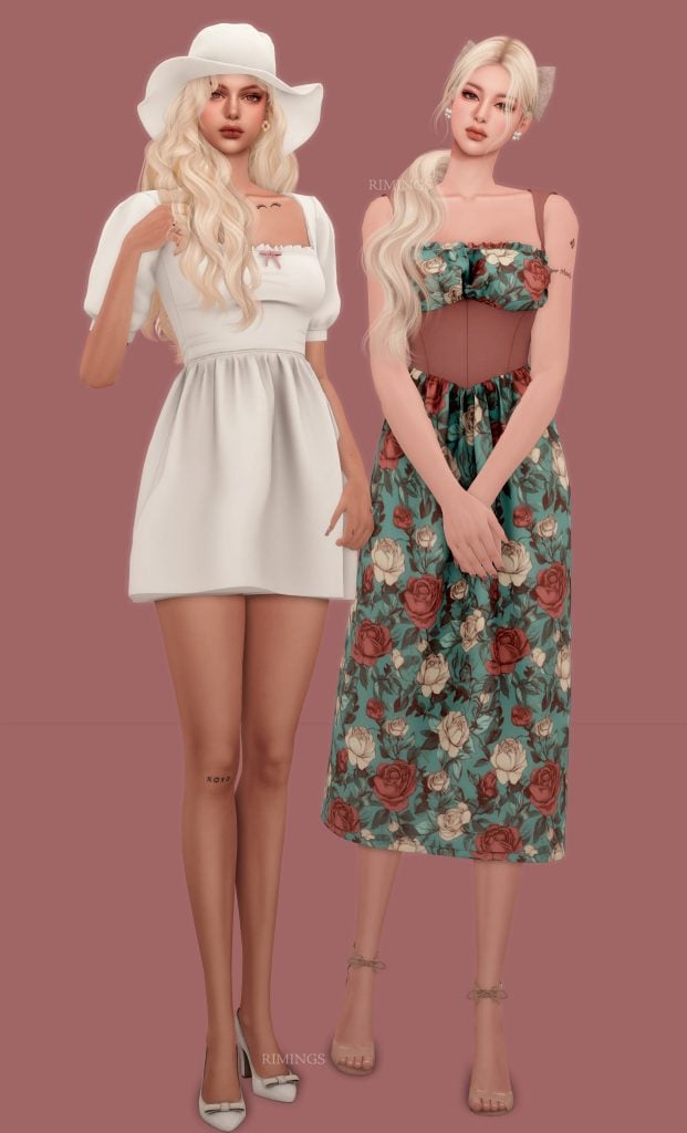 The Sims 4 Spring CAS: 30 CC Sets to Freshen Up Your Sims' Look! 12 flowerperfume4